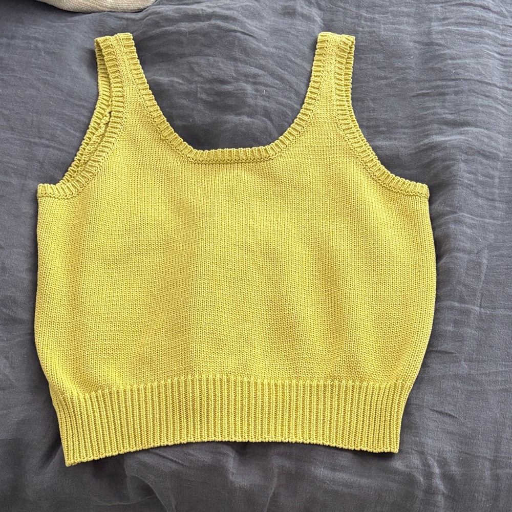 Sunny Yellow Knit Tank Top